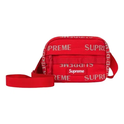 Supreme Mini Logo-pattern Messenger Bag In Black