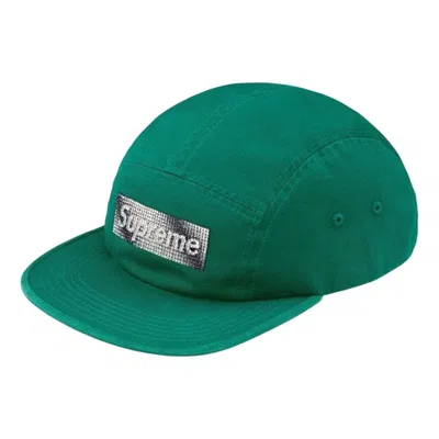 Supreme Fw26 Rhinestone Label Camp Cap 'green'