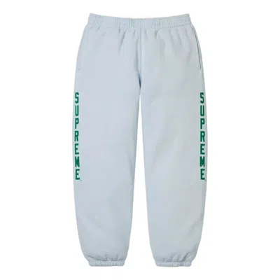 Supreme Fw26 Washed Logo Sweatpant 'light Blue'