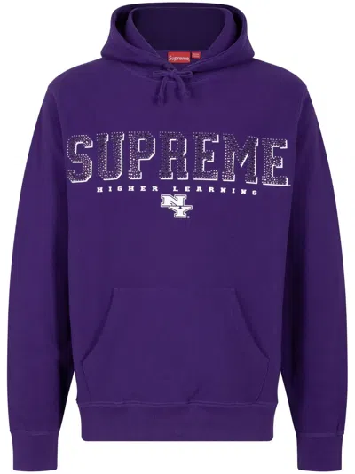 Supreme Gems Crystal-embellished Hoodie In Purple