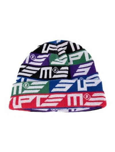 Pre-owned Supreme Geo Beanie In Purple