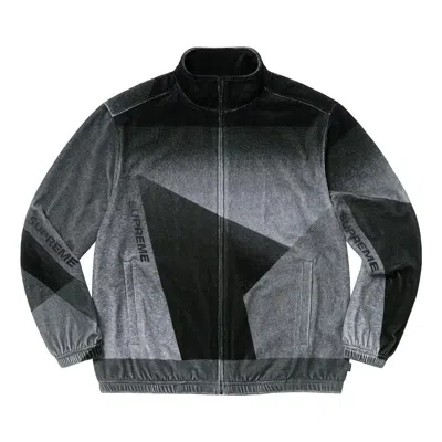 Supreme Geo Velour Track Jacket 'black'