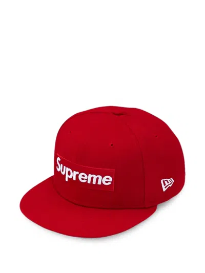Supreme Ghostface Box Logo New Era 59fifty Cap In Red