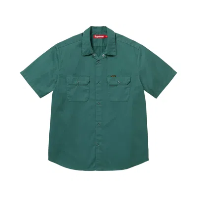 Pre-owned Supreme Ghostface Short-sleeve Work Shirt 'work Green' | Men's Size L