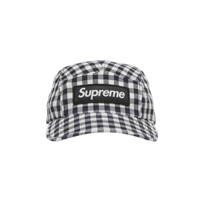 Pre-owned Supreme Gingham Camp Cap 'black'