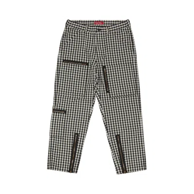 Pre-owned Supreme Gingham Flight Pant 'black'