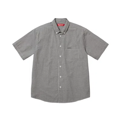 Pre-owned Supreme Gingham Short-sleeve Shirt 'black' | Men's Size M
