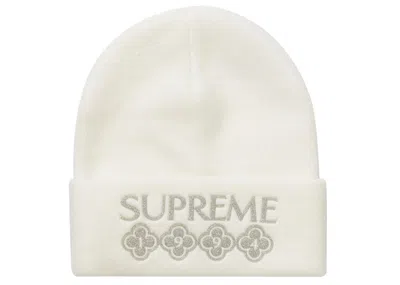 Pre-owned Supreme Glitter Beanie In White