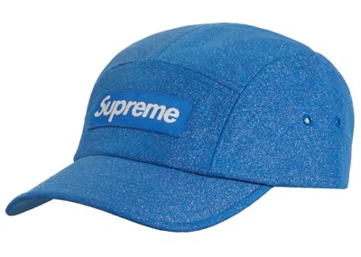 Pre-owned Supreme Glitter Cordura Camp Cap In Light Royal
