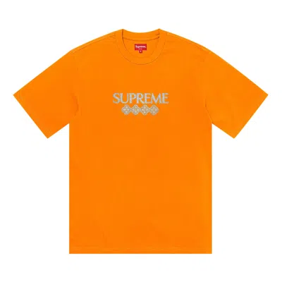 Pre-owned Supreme Glitter Short-sleeve Top 'orange' | Men's Size Xl