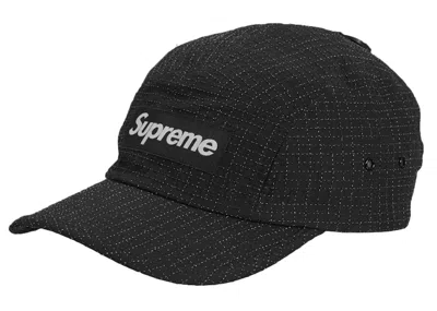 Pre-owned Supreme Glow Ripstop Camp Cap (fw22) In Black