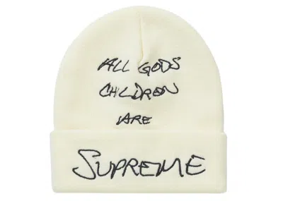 Pre-owned Supreme God's Children Beanie In Natural