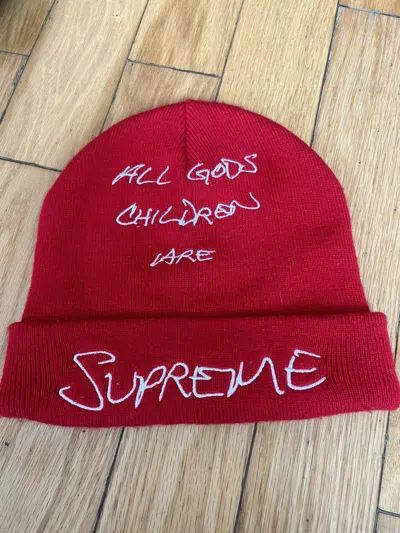 Pre-owned Supreme God's Children Beanie Red