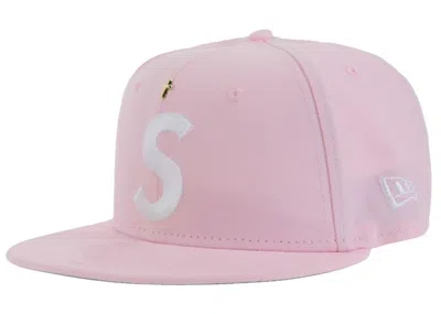 Pre-owned Supreme Gold Cross S Logo New Era Fitted Hat In Pink