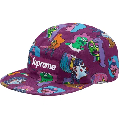 Pre-owned Supreme Gonz Heads Camp Cap In Plum
