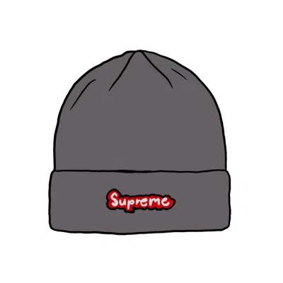 Pre-owned Supreme Gonz Logo Beanie In Grey