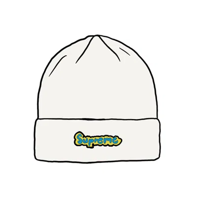 Pre-owned Supreme Gonz Logo Beanie In White