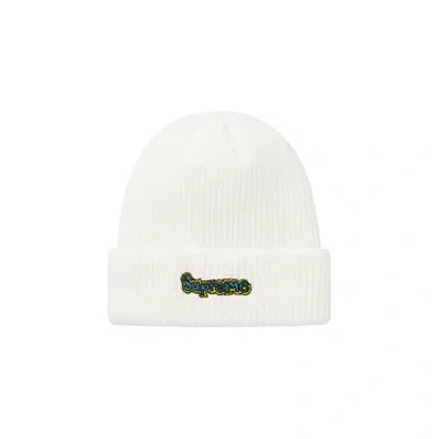 Pre-owned Supreme Gonz Logo Beanie 'white'
