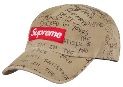 Pre-owned Supreme Gonz Poems Camp Cap In Khaki