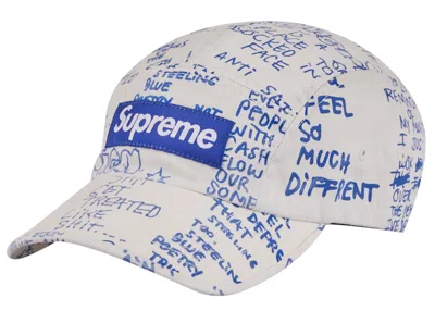 Pre-owned Supreme Gonz Poems Camp Cap In White