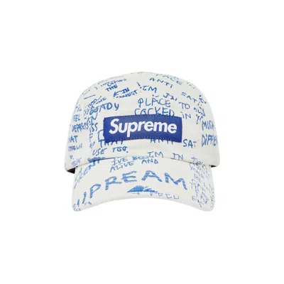 Pre-owned Supreme Gonz Poems Camp Cap 'white'