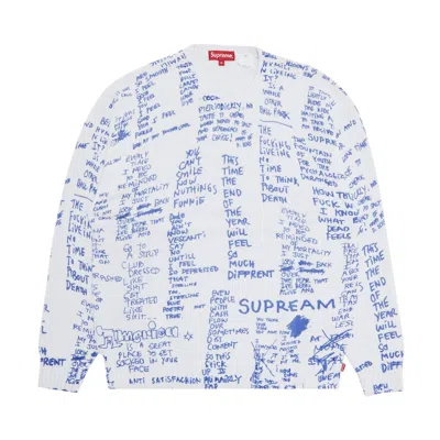 Pre-owned Supreme Gonz Poems Sweater 'white'
