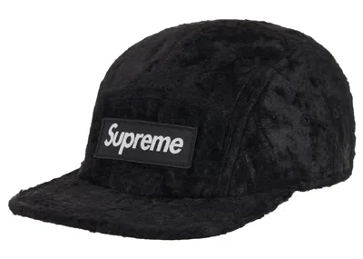 Pre-owned Supreme Goodenough Crushed Rayon Camp Cap In Black