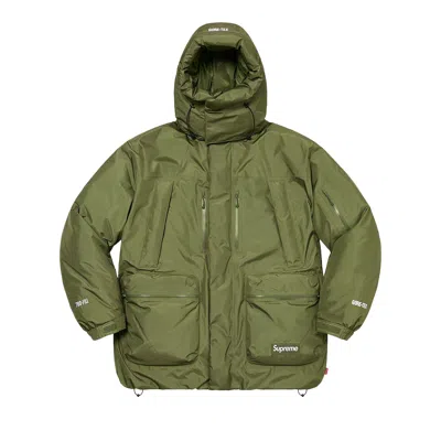 Pre-owned Supreme Gore-tex 700-fill Down Parka 'olive' In Green