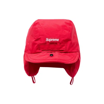 Pre-owned Supreme Gore-tex Ear Flap Camp Cap 'red' | Men's Size M/l