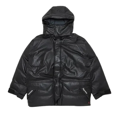 Pre-owned Supreme Gore-tex Leather 700-fill Down Parka 'black'