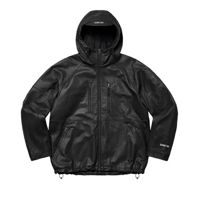 Pre-owned Supreme Gore-tex Leather Jacket 'black' | Men's Size Xl