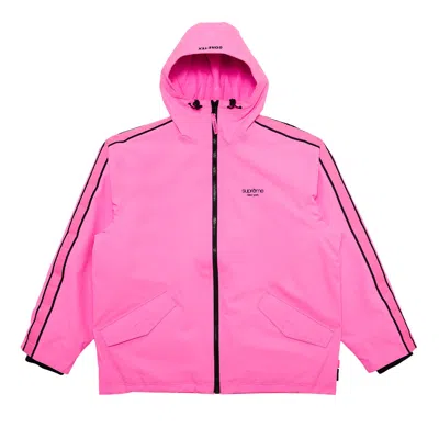 Pre-owned Supreme Gore-tex Stripe Hooded Jacket 'fluorescent Pink' | Men's Size S