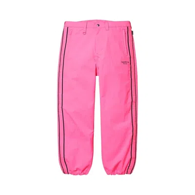 Pre-owned Supreme Gore-tex Stripe Pant 'fluorescent Pink' | Men's Size 36