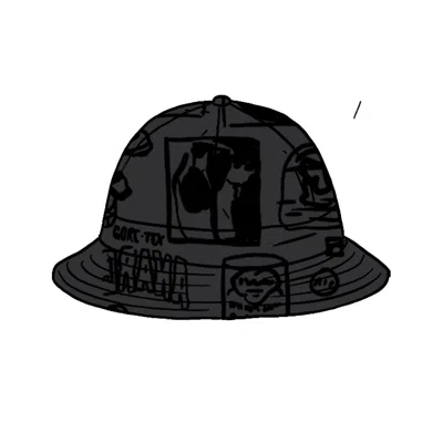 Pre-owned Supreme Goretex Bell Hat In Black Stickers
