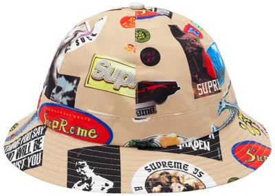 Pre-owned Supreme Goretex Bell Hat In Tan Stickers