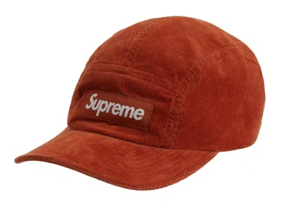 Pre-owned Supreme Goretex Corduroy Camp Cap In Rust
