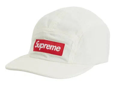 Pre-owned Supreme Goretex Corduroy Camp Cap In White