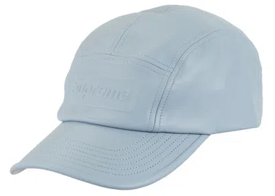 Pre-owned Supreme Goretex Leather Camp Cap In Grey
