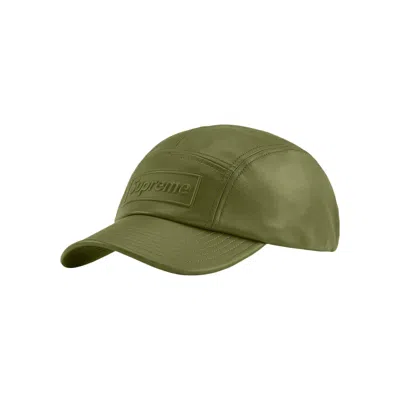 Pre-owned Supreme Gore-tex Leather Camp Cap 'olive' | Green | Men's Size Onesize