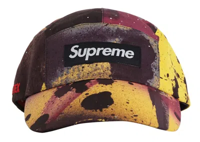 Pre-owned Supreme Goretex Long Bill Camp Cap In Rammellzee Yellow
