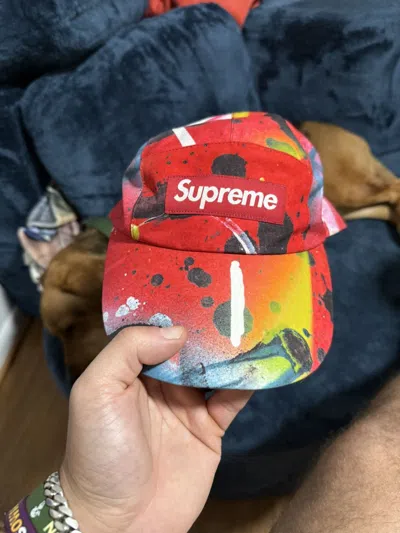 Pre-owned Supreme Gore-tex Long Bill Camp Cap M/l In Red