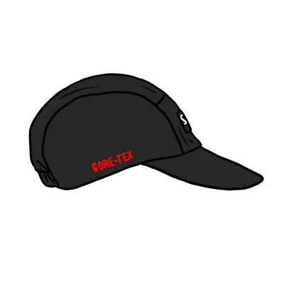 Pre-owned Supreme Goretex Long Bill Camp Cap (ss21) In Black
