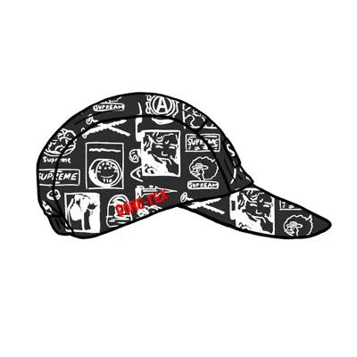 Pre-owned Supreme Goretex Long Bill Camp Cap (ss21) In Black Stickers