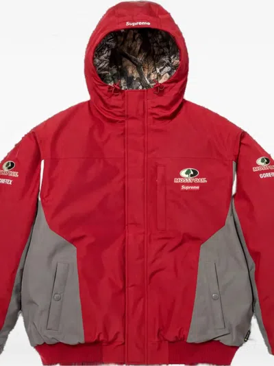 Supreme Gore-tex Mossy Oak Zip-up Jacket In Red