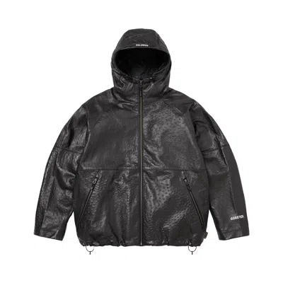 Pre-owned Supreme Gore-tex Ostrich Embossed Leather Jacket 'black' | Men's Size M