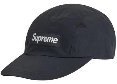 Pre-owned Supreme Goretex Paclite Long Bill Camp Cap In Black