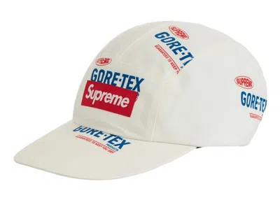 Pre-owned Supreme Goretex Polartec Long Bill Camp Cap In Natural Logos