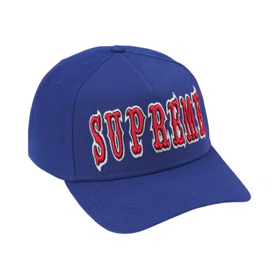 Pre-owned Supreme Gothic Outline Adjustable New Era 'navy' | Blue | Men's Size 7.75