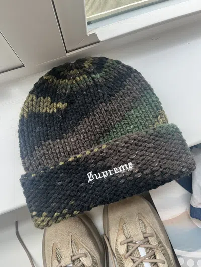 Pre-owned Supreme Gradient Camo Knitted Beanie