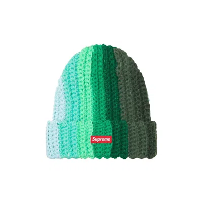 Pre-owned Supreme Gradient Crochet Beanie 'green' | Men's Size Onesize